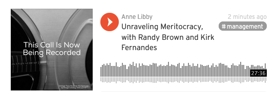 Screenshot of the soundcloud link to my talk with Randy and Kirk