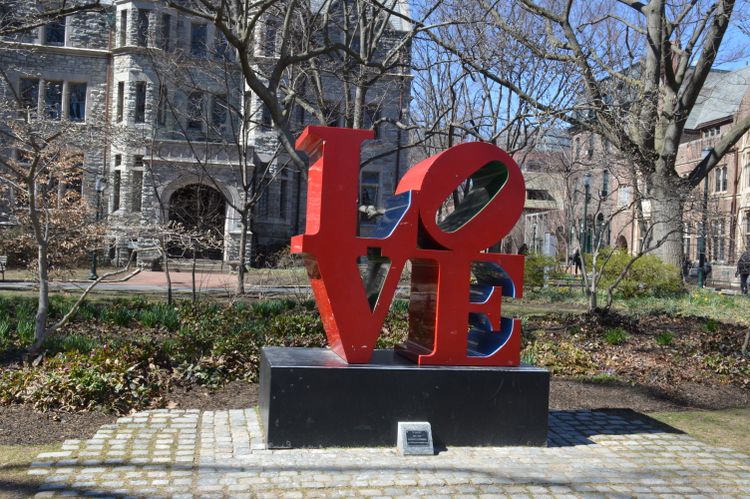LOVE sculpture on UPenn Campus