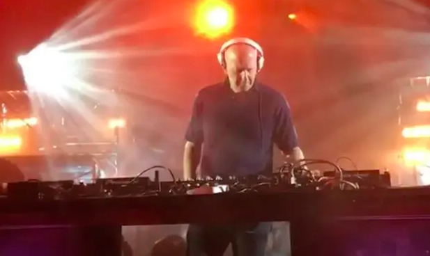 David Solomon, a DJ who is also a CEO, at the mixing board.